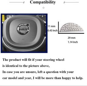 img 3 attached to 🔮 ТопДалл Кристалл Блинг Рулевой Знак Наклейка Обложка Декоративная Наклейка для Volvo