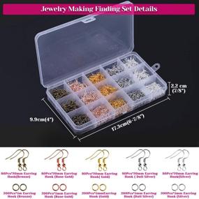 img 2 attached to 🎣 Paxcoo 2200pcs Fish Hook Earrings Making Kit: Complete Earring Supplies Set with Hooks, Rings, Pliers, Backs, and Cards for DIY Jewelry Making