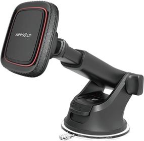 img 4 attached to 📱 APPS2Car Magnetic Phone Car Mount: Universal Dashboard Windshield Mount with Adjustable Telescopic Arm and Industrial-Strength Suction Cup Holder - Fits All Cell Phones