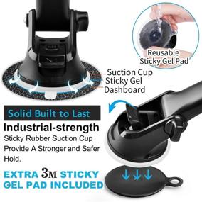 img 1 attached to 📱 APPS2Car Magnetic Phone Car Mount: Universal Dashboard Windshield Mount with Adjustable Telescopic Arm and Industrial-Strength Suction Cup Holder - Fits All Cell Phones