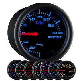 img 4 attached to 🔋 GlowShift Black 30 PSI Turbo Boost / Vacuum Gauge Kit - 7 Color - Mechanical Hose & T-Fitting - Black Dial - Clear Lens - Car & Truck - 2-1/16" 52mm