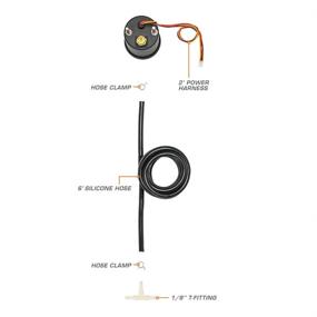 img 3 attached to 🔋 GlowShift Black 30 PSI Turbo Boost / Vacuum Gauge Kit - 7 Color - Mechanical Hose & T-Fitting - Black Dial - Clear Lens - Car & Truck - 2-1/16" 52mm