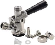 🍺 jansamn type kegerator, stainless steel sankey d tap probe, d system keg coupler with black handle & hose clamp, d style logo