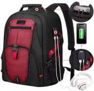 travel laptop backpack waterproof anti theft backpack with lock and usb charging port large 17-17 logo