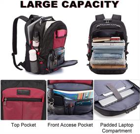 img 2 attached to Travel Laptop Backpack Waterproof Anti Theft Backpack With Lock And USB Charging Port Large 17-17