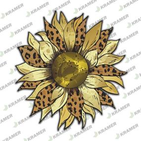 img 3 attached to Sunflower Leopard Sticker Window Motorcycle