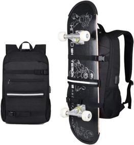 img 4 attached to 🎒 Anti-Theft Resistant Skateboard Rucksack with Backpack Functionality