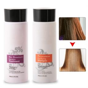 img 1 attached to 🧴 PURC Keratin Treatment Shampoo Set: Deeply Cleanses, Nourishes, and Revives Dry and Damaged Hair