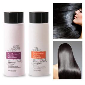 img 2 attached to 🧴 PURC Keratin Treatment Shampoo Set: Deeply Cleanses, Nourishes, and Revives Dry and Damaged Hair