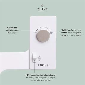 img 1 attached to 🚽 TUSHY Classic 3.0 Bidet Toilet Seat Attachment - Non-Electric Self Cleaning Water Sprayer, Adjustable Water Pressure Nozzle, Angle Control & Easy Installation (Platinum)