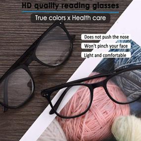 img 3 attached to 👓 LUFF 2Pcs HD Fashion Readers: Ultimate Reading Glasses for Men and Women - Perfect for TV and Computer Use