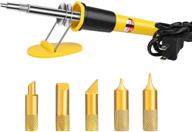 🔥 wood burning tools kit with 5 replaceable points - ideal for hobby enthusiasts and beginners logo