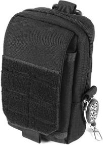 img 4 attached to LefRight Mobile Phone Belt Pouch Holster Cover Case - Multi-Purpose Utility Molle Waist Bag (Size L)