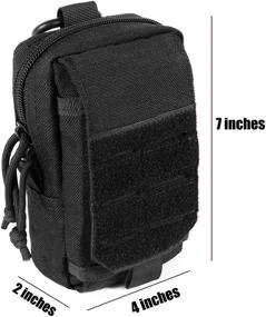 img 1 attached to LefRight Mobile Phone Belt Pouch Holster Cover Case - Multi-Purpose Utility Molle Waist Bag (Size L)