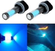 🔹 enhanced visibility alla lighting xtreme led 899 880 fog light bulbs - high power cob universal 892 880 led bulb 880 led fog lights bulbs lamp replacement - 8000k ice blue logo