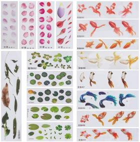 img 4 attached to 🐠 Enhance Your Resin Crafts with OLYCRAFT 3D Goldfish Film Stickers: Koi Pond Painting Stickers & Goldfish Resin Stickers