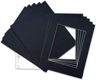 🖼️ thedisplayguys 10-pack picture presentation framing kit - acid-free mat & backing boards + storage sleeves (black, 5x7 matted to 4x6) logo