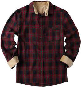 img 3 attached to Makkrom Flannel Shirts: Premium Cotton Button-Up Attire for All-Day Comfort