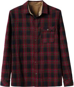 img 2 attached to Makkrom Flannel Shirts: Premium Cotton Button-Up Attire for All-Day Comfort