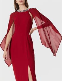 img 2 attached to Social Graces Womens Cold Shoulder Burgandy Women's Clothing in Dresses