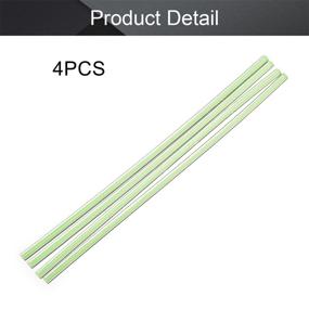 img 1 attached to Fielect 6Mmx250Mm Green Straight Line Solid Acrylic Round Rod PMMA Bar 4Pcs