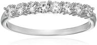 sparkling vir jewels diamond wedding band: 1/2 cttw, 14k white gold, 8 stone prong set logo