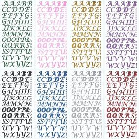 img 4 attached to ✨ Sparkle up your crafts with 8 Sheets of Glitter Alphabet Letter Stickers!