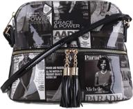 👜 michelle obama purse - glossy magazine cover lightweight medium dome crossbody bag logo