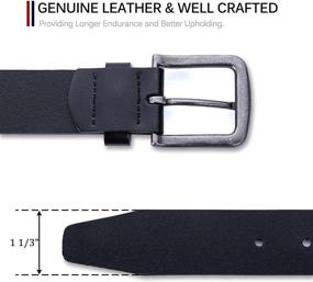 img 1 attached to 💼 Men's Wide 36 Leather Dress Casual Accessories and Belts Set