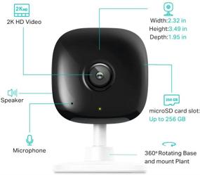 img 3 attached to 📷 Kasa Smart 2K Security Camera for Baby Monitor: HD Indoor Camera with Motion Detection, Two-Way Audio, Night Vision, Cloud & SD Card Storage – Works with Alexa & Google Home (KC400)