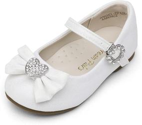 img 4 attached to 👼 ANGEL 22 Rhinestone Buckle Ballerina Girls' Shoes for Toddlers