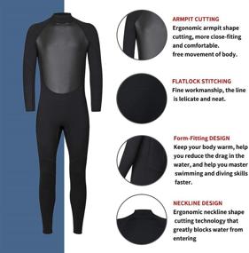 img 1 attached to Nataly Osmann Wetsuits Neoprene Swimming Sports & Fitness in Water Sports