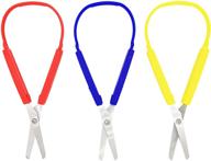 🔧 3-pack diy craft loop scissors grip - 8 inches, adaptive design for teens and adults - right & lefty support, easy-open squeeze handles - ideal for elderly, special needs logo