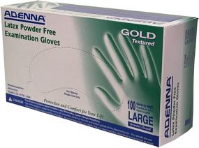 img 4 attached to 🧤 Adenna GLD266 Gold 6 mil Latex Powder Free Examination Gloves (White, Large) Bulk Pack of 100