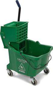 img 4 attached to 🧼 Carlisle Commercial Mop Bucket with Side Press Wringer, 35 Quart Capacity in Green