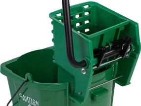 img 1 attached to 🧼 Carlisle Commercial Mop Bucket with Side Press Wringer, 35 Quart Capacity in Green