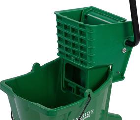 img 2 attached to 🧼 Carlisle Commercial Mop Bucket with Side Press Wringer, 35 Quart Capacity in Green