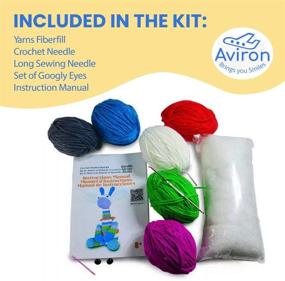 img 3 attached to Aviron Teddy Bear Crochet Kit: Adorable Amigurumi Stuffed Toy, Includes Yarn, Hook, Needle, Stuffing, and Eyes - Easy to Follow Instructions, Perfect for Beginners, Ages 8+