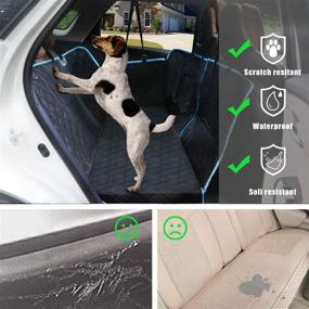 img 2 attached to 🐾 Stay Hassle-Free with EZVOV 2021 Updated Waterproof Dog Car Seat Cover for Back Seat - Nonslip, Scratch Proof, with Storage Pockets & Hammock Design for Cars, Trucks, and SUVs