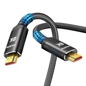 img 4 attached to 🔌 Ultra High Speed 8K HDMI 2.1 Cable 10FT/3M - 48Gbps, Snowkids: 8K60/4K120/144Hz, Braided HDMI Cord with eARC, Dolby Vision, HDR10 &amp; HDCP 2.2/2.3, Compatible with Roku TV, PS5, HDTV, Blu-ray