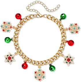 img 4 attached to ❄️ ALEXY Christmas Snowflake Bracelets for Girls - Snowflake Jewelry