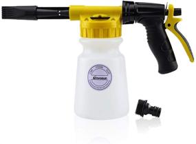 img 4 attached to 🧽 Пена Ultimate Foam Gun для мойки автомобиля: Регулируемый диск с отношением пены с канистрой и быстрым соединителем для легкой очистки - в комплекте с рукавицей и полотенцем!