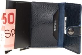 img 1 attached to 🔍 Оптимизирован для поиска: Кошелек Secrid Miniwallet Rango Titanium Blue из кожи с защитой от RFID