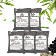 🌿 nature fresh bamboo charcoal air purifying bags (5 pack) - odor absorber for home and car (pet friendly) – 5 x 200g charcoal air purifying bags logo