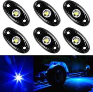 explore the night with amak 6 pods led rock lights kit: blue underbody glow for jeep off road trucks, suvs, and more! logo
