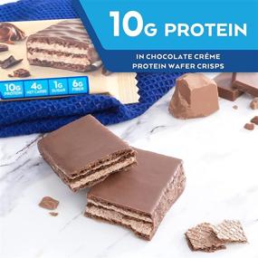 img 2 attached to Atkins Chocolate Crème Protein Wafer Crisps - Keto Friendly, Pack of 5