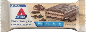img 3 attached to Atkins Chocolate Crème Protein Wafer Crisps - Keto Friendly, Pack of 5