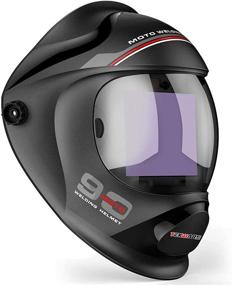 img 4 attached to 🔍 TEKWARE Ultra-Large Viewing Screen Welding Helmet - True Color Solar Powered Auto Darkening, Hemispherical 4C Lens, 4 Arc Sensors - Wide Shade 4~5/9-9/13 for TIG MIG Arc Welding and Grinding - Welder Mask