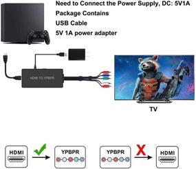 img 2 attached to 🔌 HDMI в Компонентный адаптер: 1080P YPbPr Конвертер для DVD, VCD, PS, Xbox на HD ТВ/Монитор/Проектор