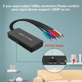 img 1 attached to 🔌 HDMI в Компонентный адаптер: 1080P YPbPr Конвертер для DVD, VCD, PS, Xbox на HD ТВ/Монитор/Проектор